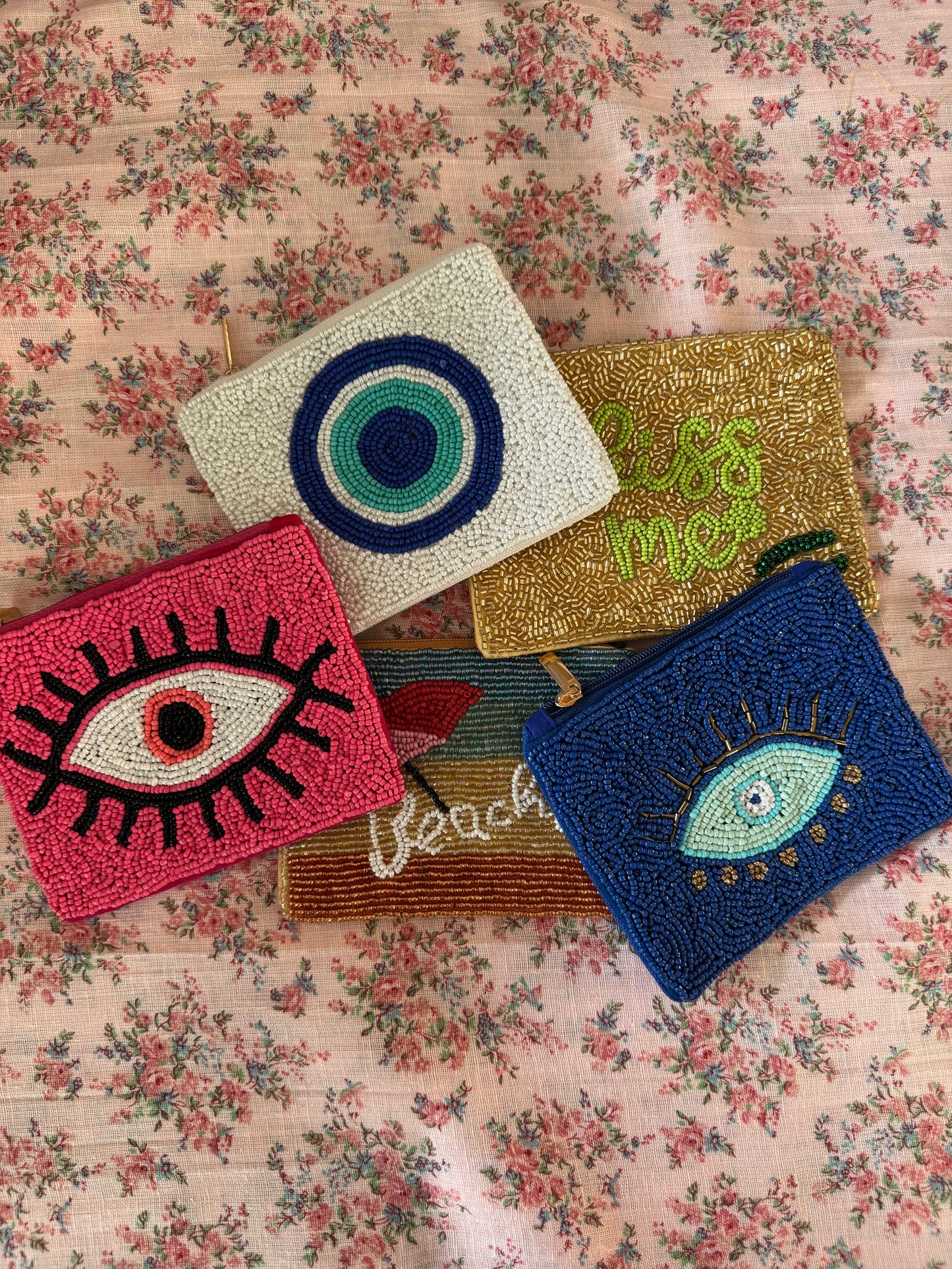 hand beaded lil coin pouch