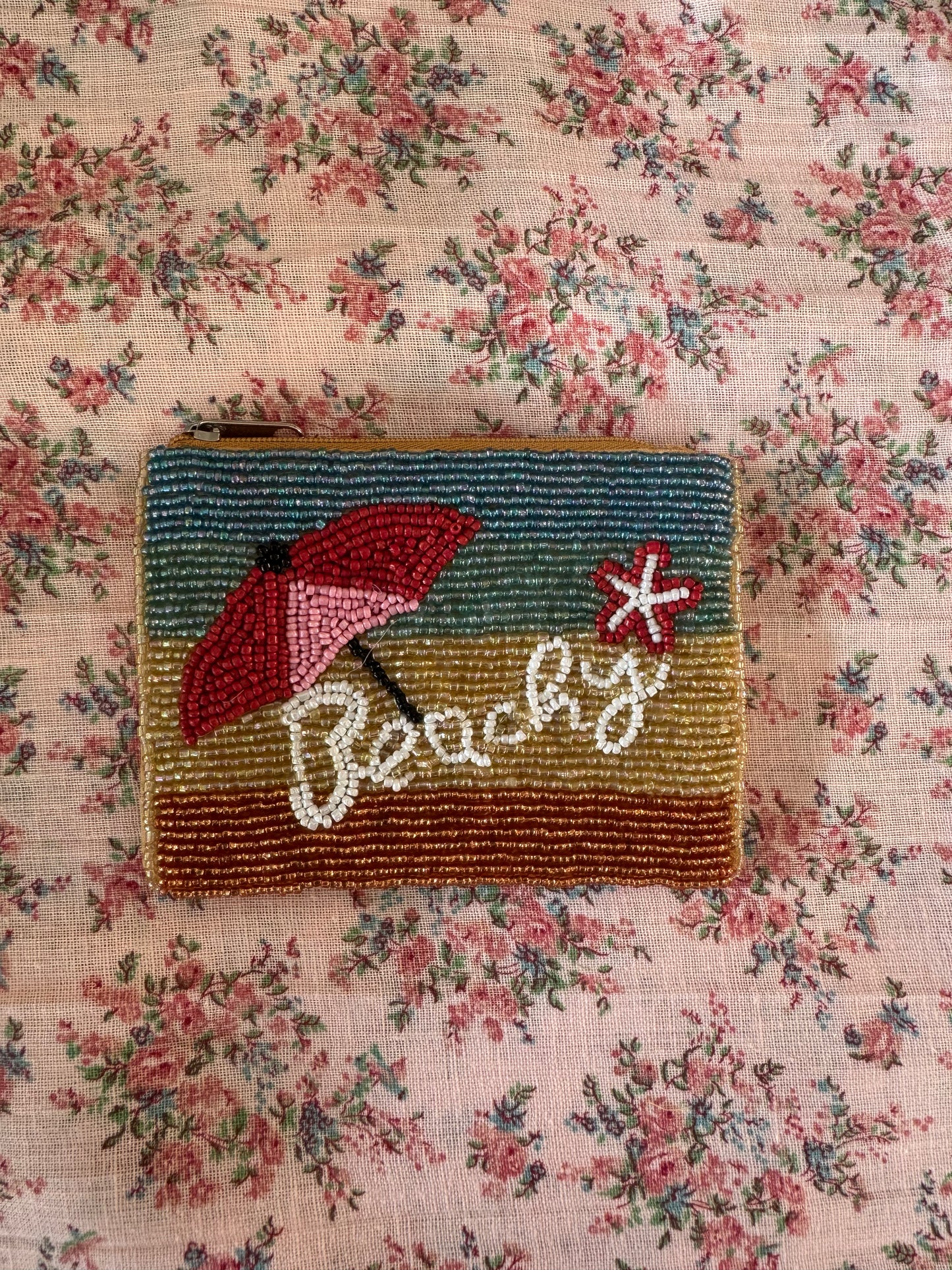 hand beaded lil coin pouch